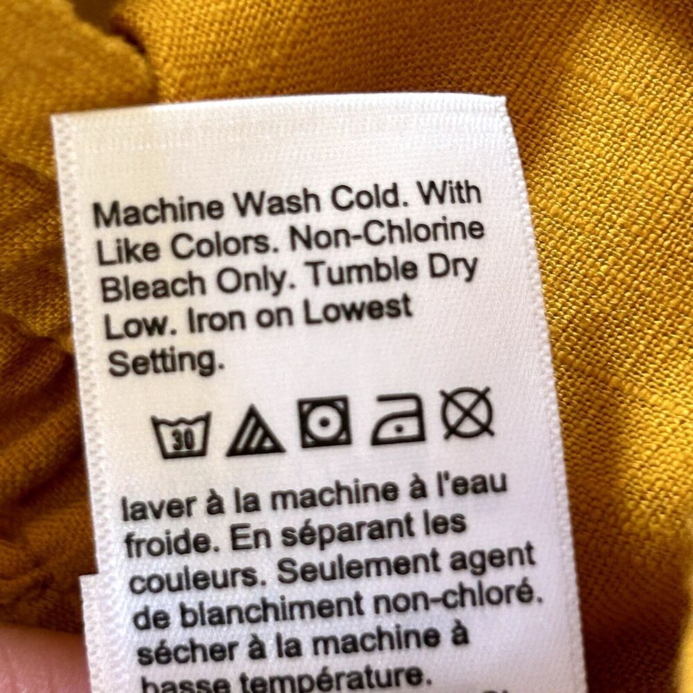 J. CREW Linen Blend Seaside Shorts Golden Yellow Elastic Waist 3" inseam Size XS - Picture 6 of 9